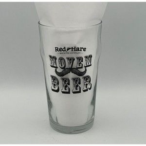 Red Hare Brewing Company Marietta GA Movember Movem Beer Rabbit Nonic Pint Glass